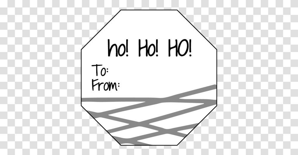 Ho Octagon Gift Tag Labels Templates Printable Christmas Present Labels Black And White, Text, Business Card, Symbol, Road Transparent Png