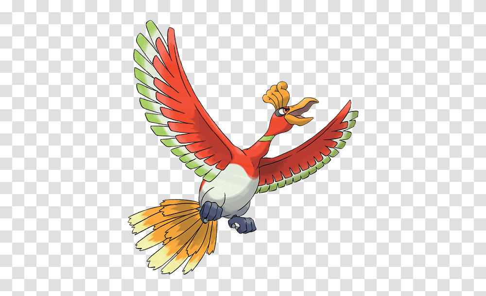 Ho Oh Legendary Celebration, Bird, Animal, Flying, Kite Bird Transparent Png