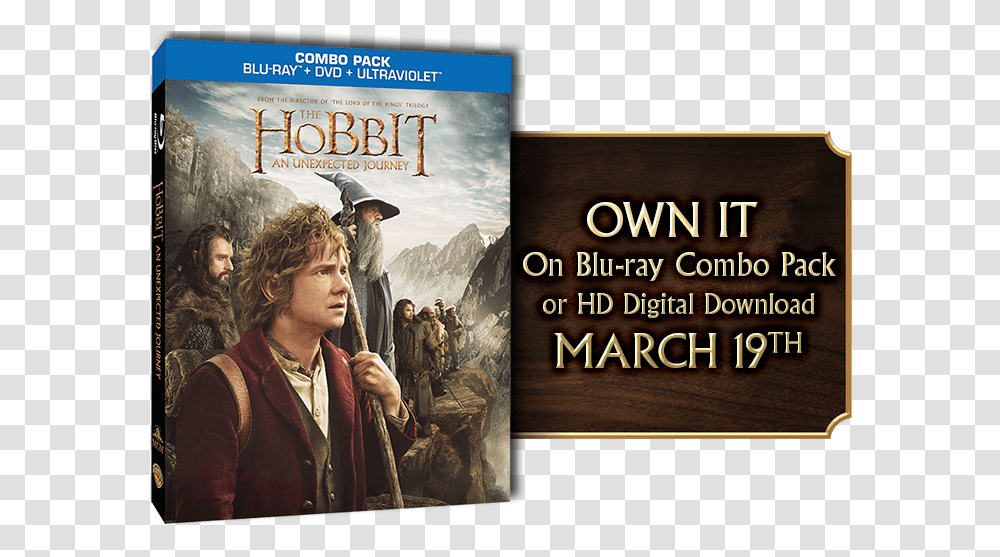 Hobbit An Unexpected Journey Blu Ray, Person, Human, Poster, Advertisement Transparent Png