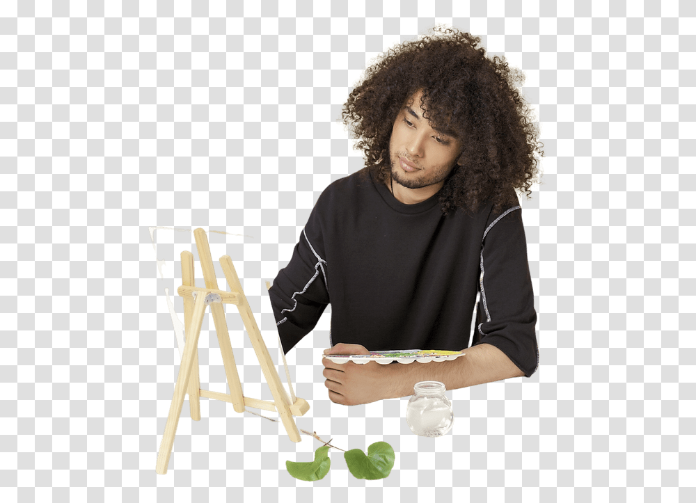 Hobby Afro Hair Photos & Pictures Icons8 Sitting, Person, Outdoors, Photography, Canvas Transparent Png