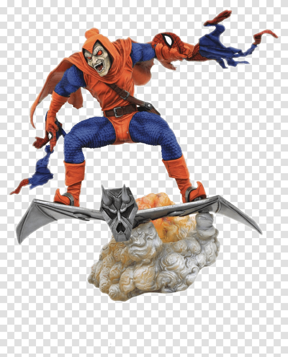 Hobgoblin Spiderman Marvel Diamond Select Hobgoblin Statue, Person, Human, Wildlife, Animal Transparent Png