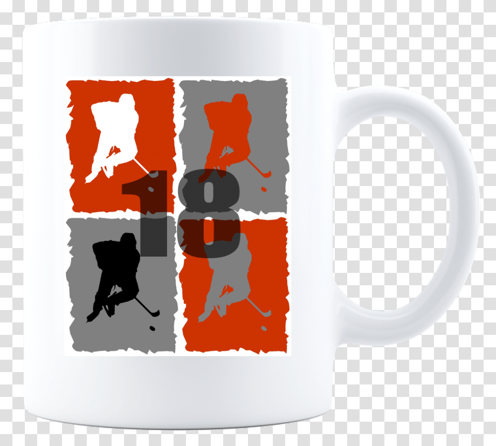Hockey Athlete Player Logo Coffee Mug Mug, Coffee Cup, Beverage, Drink, Glass Transparent Png