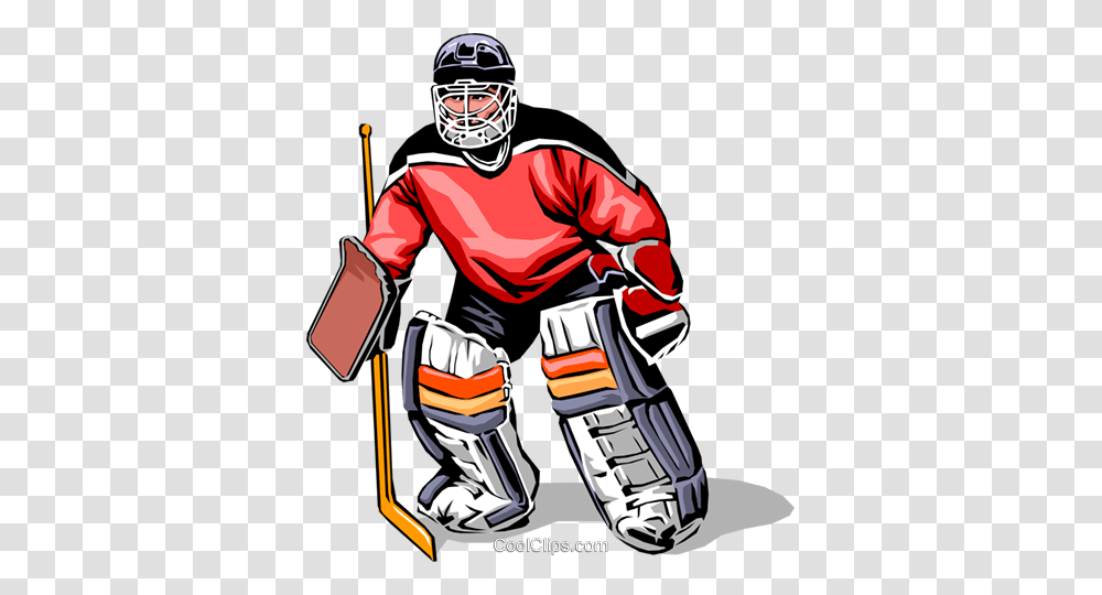 Hockey Goalie Royalty Free Vector Clip Art Illustration, Helmet, Team Sport, Person Transparent Png