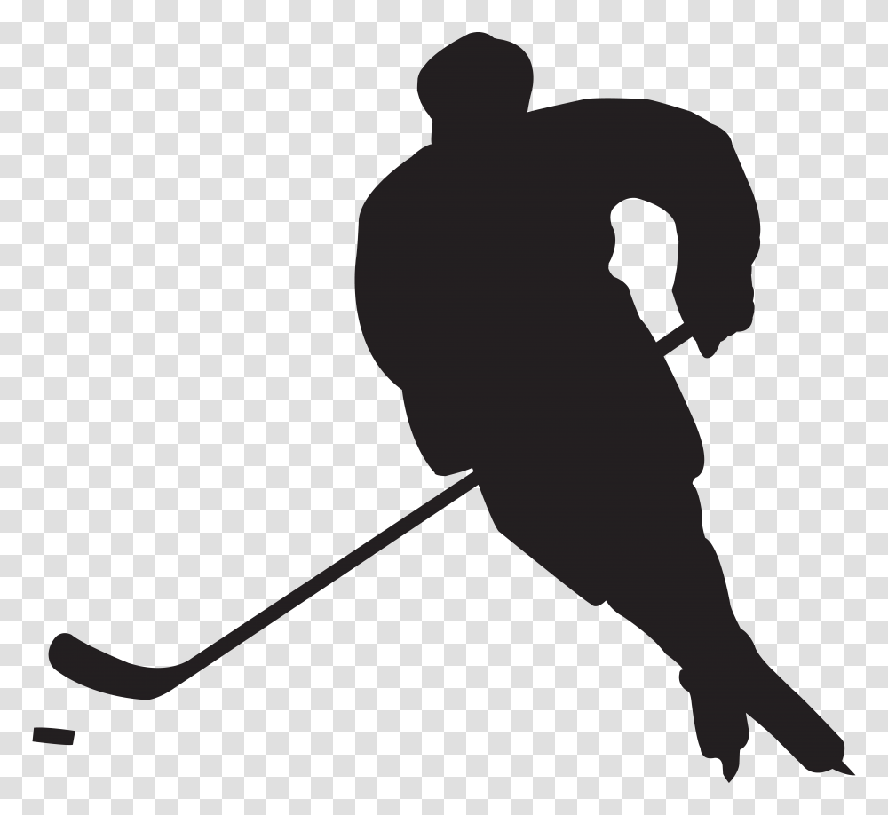 Hockey Player Silhouette Clip, Stencil, Face Transparent Png
