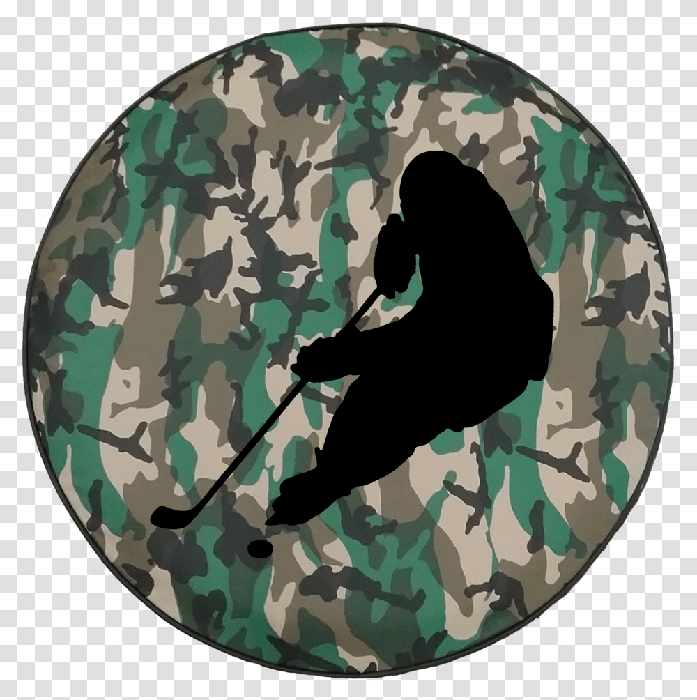 Hockey Player Silhouette Punisher Camouflage, Military, Military Uniform, Person, Human Transparent Png