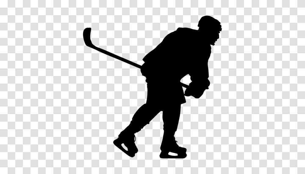 Hockey Player Skating Silhouette, Person, Human, Ninja, Bow Transparent Png