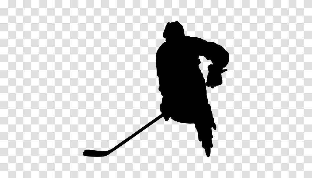 Hockey Player Stickhandling Silhouette, Bow, Person, Human, Ninja Transparent Png