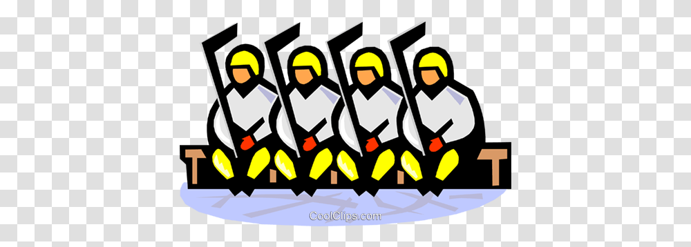 Hockey Players On The Bench Royalty Free Vector Clip Art, Graffiti, Pac Man Transparent Png