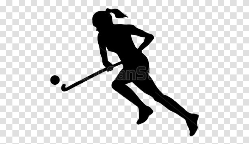 Hockey Silhouette Field Hockey Girl, Person, Human, Ninja, People Transparent Png