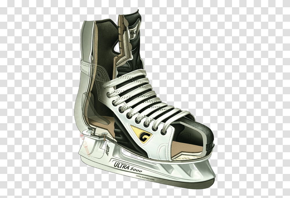 Hockey Skates Anatomy, Shoe, Footwear, Apparel Transparent Png