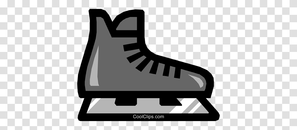 Hockey Skates Royalty Free Vector Clip Art Illustration, Footwear, Shoe, Sneaker Transparent Png