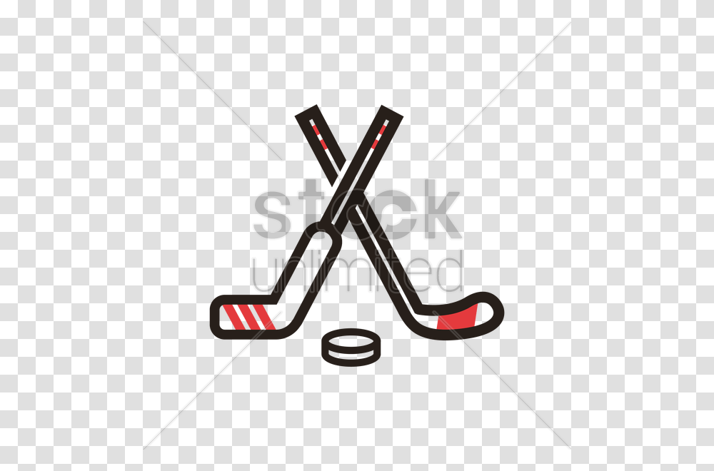 Hockey Sticks And Puck Vector Image, Arrow, Harness Transparent Png