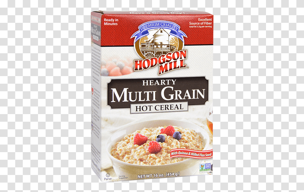 Hodgson Mill Multigrain Hot Cereal, Oatmeal, Breakfast, Food, Menu Transparent Png
