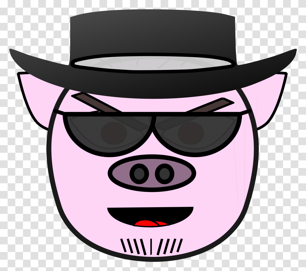Hog Clipart Evil Angry Evil Peppa Pig, Clothing, Apparel, Hat, Sunglasses Transparent Png