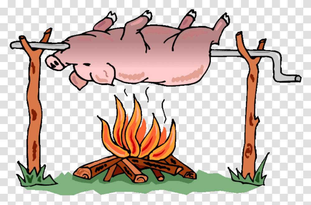Hog Roast Clip Art, Fire, Bird, Animal, Flame Transparent Png