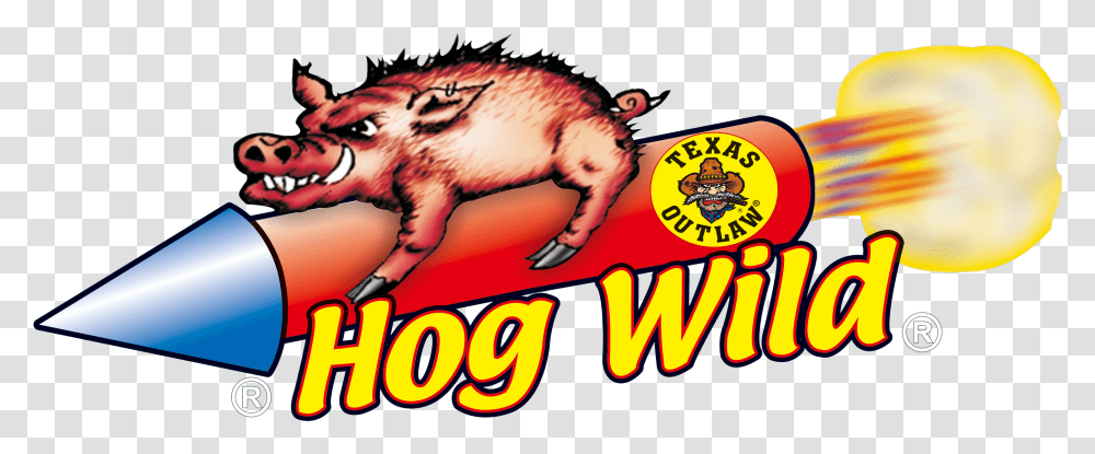 Hog Wild Fireworks Logo Clipart Full Size Clipart Texas Outlaw Fireworks, Mammal, Animal, Wildlife, Label Transparent Png