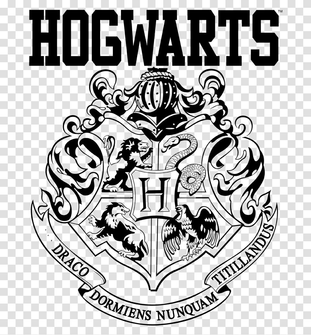 Hogwarts Crest Hogwarts Logo, Gray, World Of Warcraft Transparent Png