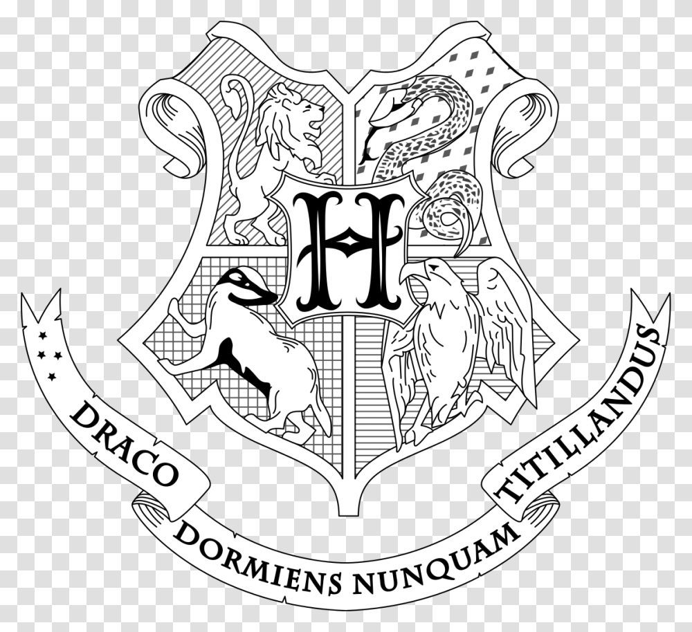 Hogwarts Harry Potter Colouring, Armor, Shield, Emblem Transparent Png