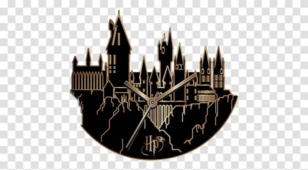 Hogwarts Harry Potter Fandom Silhouette Clock Harry Potter Hogwarts, Analog Clock Transparent Png