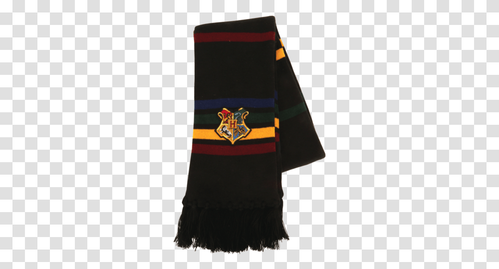 Hogwarts School Crest Knitted Scarf Wool, Clothing, Logo, Symbol, Purse Transparent Png