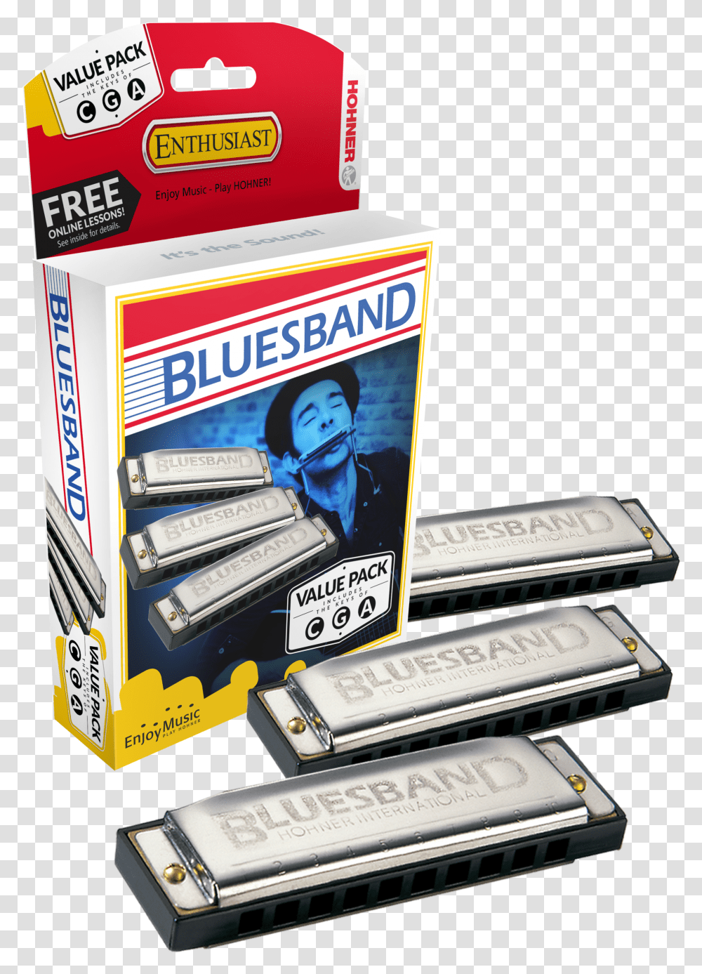 Hohner Blues Band 3 Pack HarmonicasClass Hohner Bluesband Harmonica, Musical Instrument, Person, Human Transparent Png