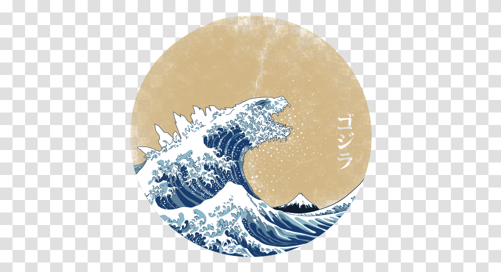 Hokusai Gojira, Sea, Outdoors, Water, Nature Transparent Png
