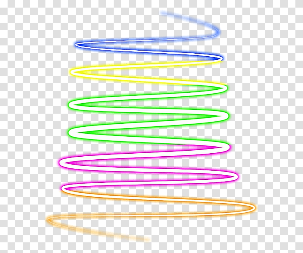 Hola Edit Colors Color Colores Neon Edit Lineas Rainbow Swirl Effect, Spiral, Coil Transparent Png