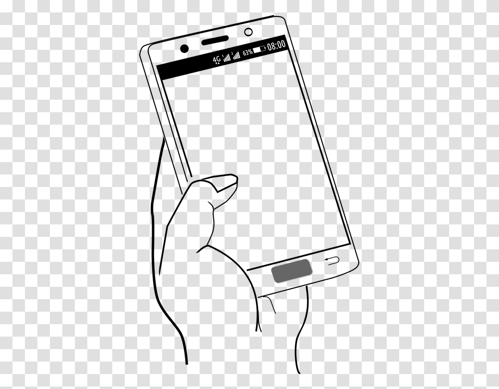 Hold Phone, Electronics, Gray, Mobile Phone, Cell Phone Transparent Png
