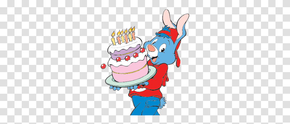 Holding A Birthday Cake Bobo Cartoon Character, Dessert, Food, Cream, Creme Transparent Png