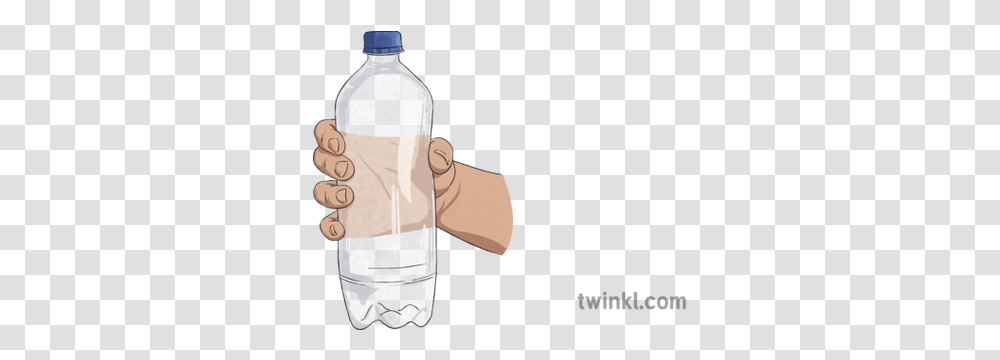 Holding A Water Bottle Plastic Drink Liquid Hand Class Hand Holding Water Bottle, Beverage, Mineral Water, Label, Text Transparent Png
