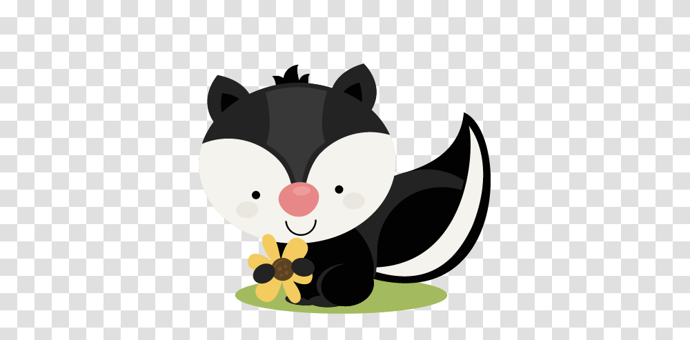 Holding Flower Cartoon Baby Skunk Clipart, Mammal, Animal, Toy, Plush Transparent Png