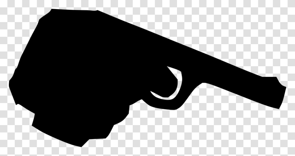 Holding Gun Silhouette, Gray, World Of Warcraft Transparent Png