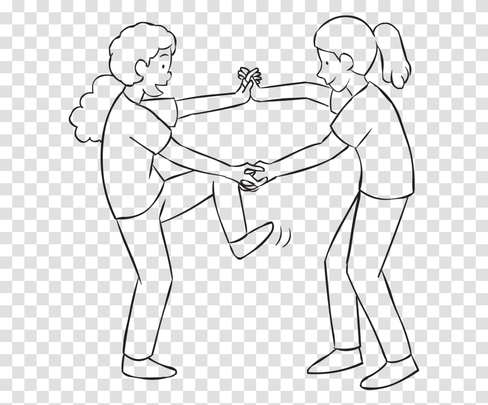 Holding Hands Line Art, Person, Human, Silhouette, Handshake Transparent Png
