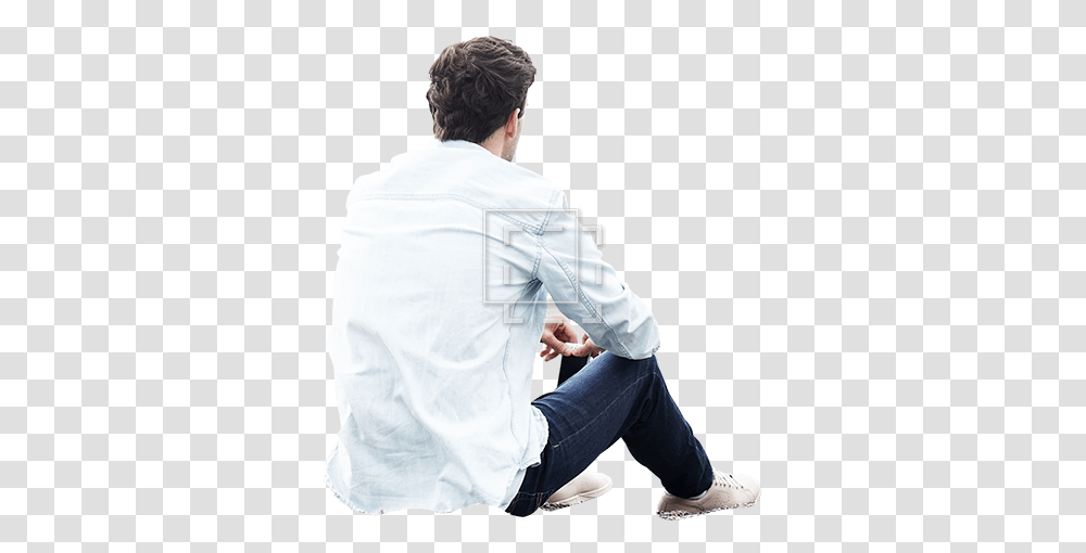 Holding His Cell Phone Human Sitting Back, Clothing, Person, Sleeve, Long Sleeve Transparent Png