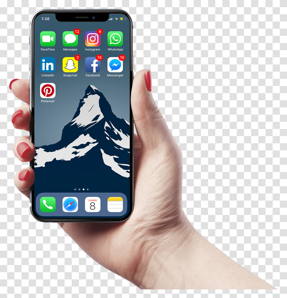 Holding Iphone X Iphone X, Mobile Phone, Electronics, Cell Phone, Person Transparent Png