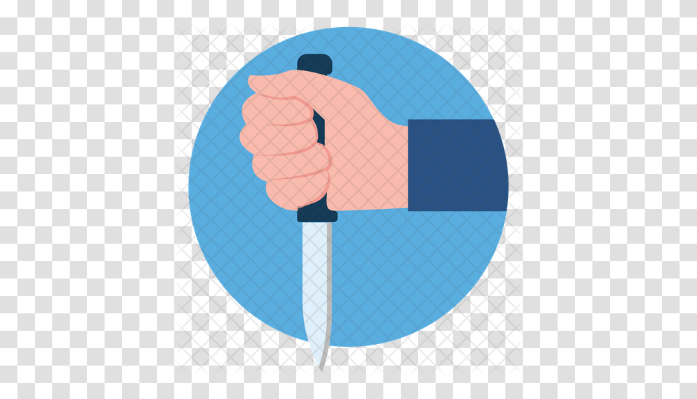 Holding Knife Icon Illustration, Hand, Fist, Security Transparent Png
