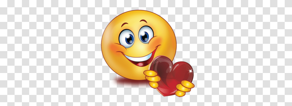 Holding Red Glossy Heart Emoji Emoji Holding A Heart, Food, Toy, Plant, Ketchup Transparent Png