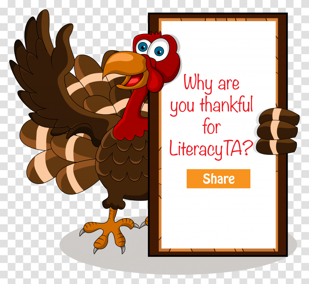 Holding Sign Download Cartoon Turkey Holding Sign, Poultry, Fowl, Bird, Animal Transparent Png
