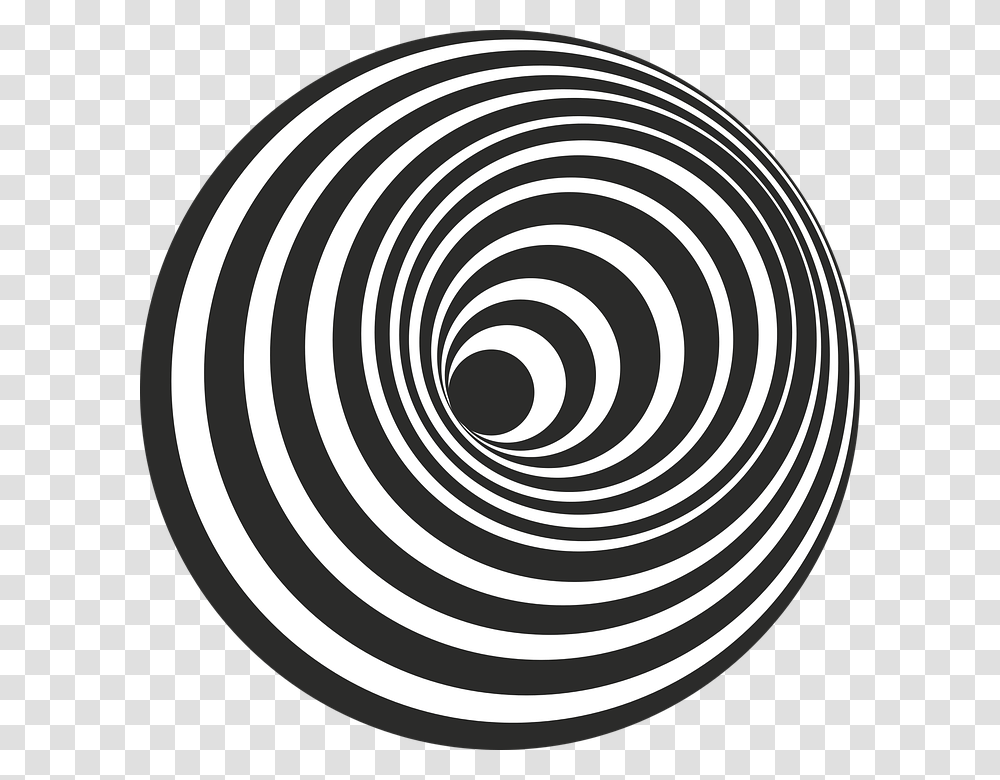 Hole Hill Black White 3d 3d Black And White, Rug, Spiral, Coil Transparent Png