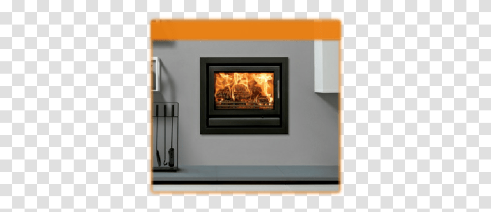 Hole In The Wall Wood Burnin & Multifuel Cassettes Fires Log Burner In The Wall, Fireplace, Indoors, Hearth, Screen Transparent Png