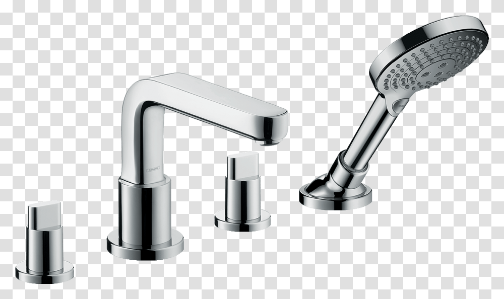 Hole Rim Mounted Bath Mixer With Spout Hansgrohe 3 Hole Bath Mixer, Sink Faucet, Indoors Transparent Png