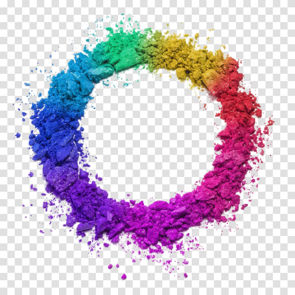 Holi Color Powder Clipart Color Powder Circle, Wreath, Purple Transparent Png