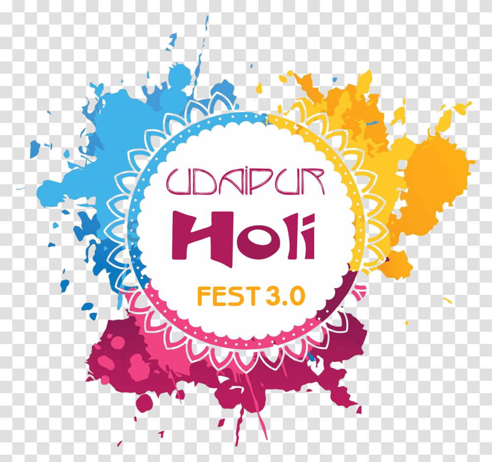 Holi Colors Pichkari Holi In Udaipur 2018, Paper, Poster Transparent Png