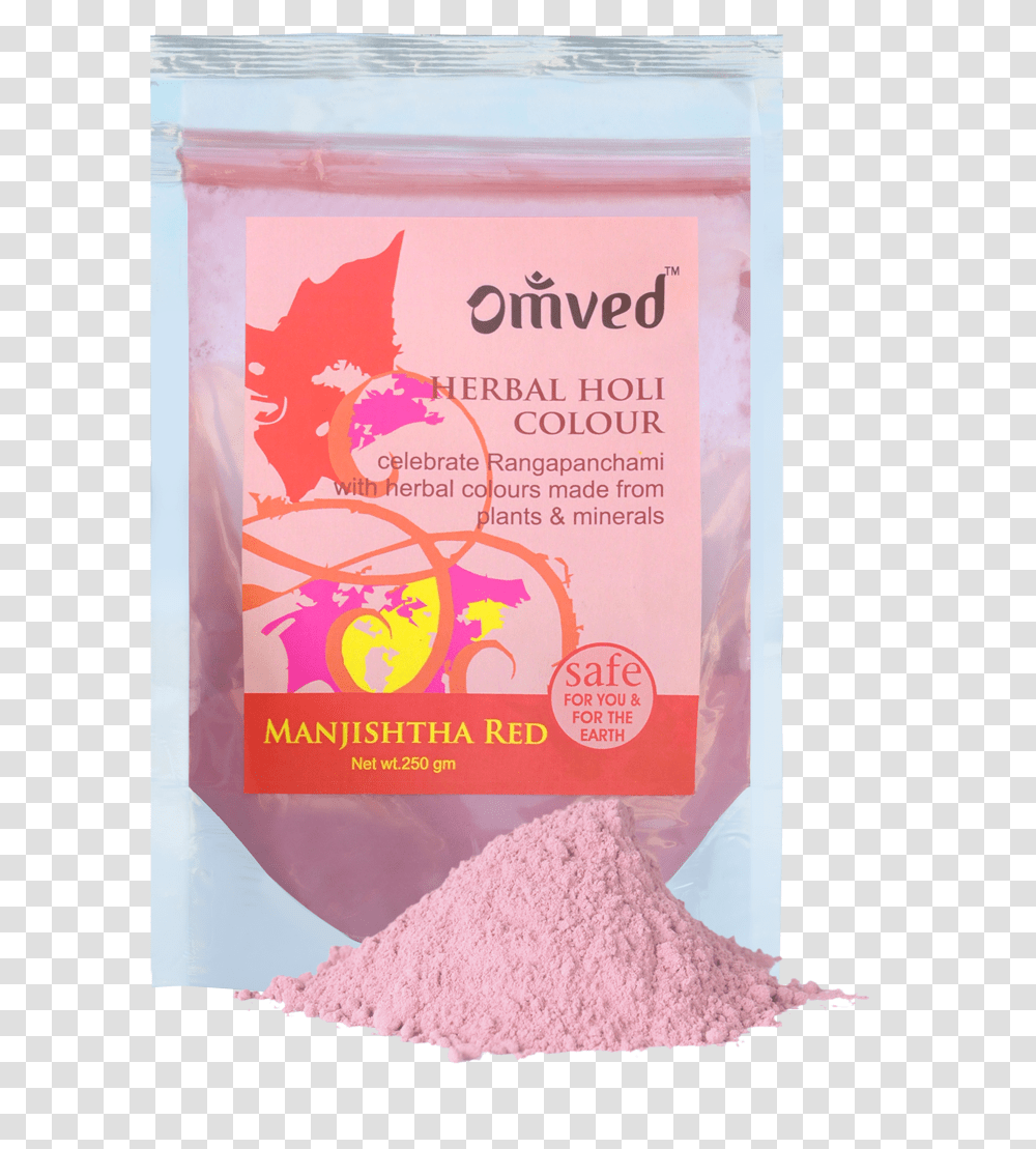 Holi Herbal Gulal 250 Gms Omved, Powder, Poster, Advertisement, Flour Transparent Png