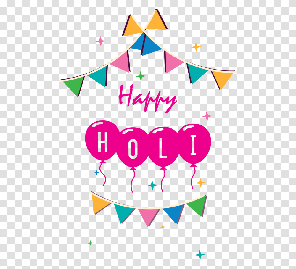 Holi Text Pink Font For Happy Holi For, Poster, Leisure Activities, Circus Transparent Png