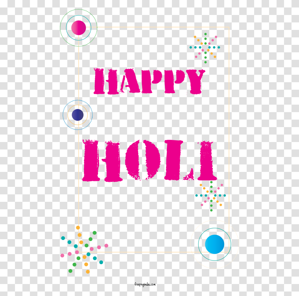 Holi Text Pink Line For Happy Holi For Graphic Design, Alphabet, Poster, Advertisement, Number Transparent Png