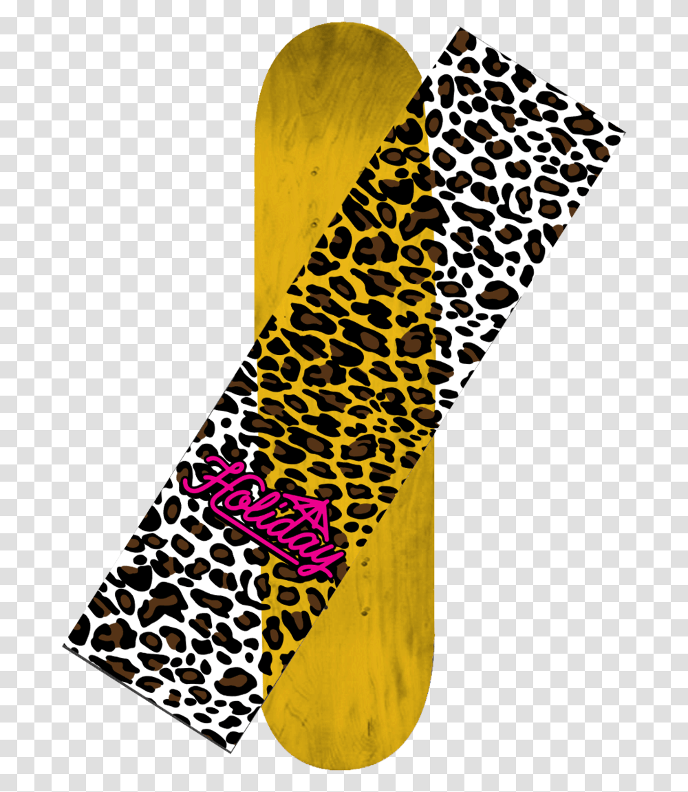 Holiday Cheetah Clear Griptape Horizontal, Clothing, Art, Label, Text Transparent Png
