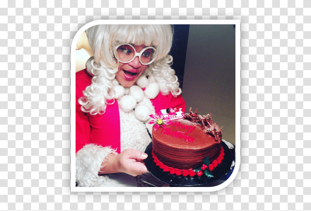 Holiday Drag Queen Sing Along And Storytime Chocolate Cake, Dessert, Food, Sunglasses, Accessories Transparent Png