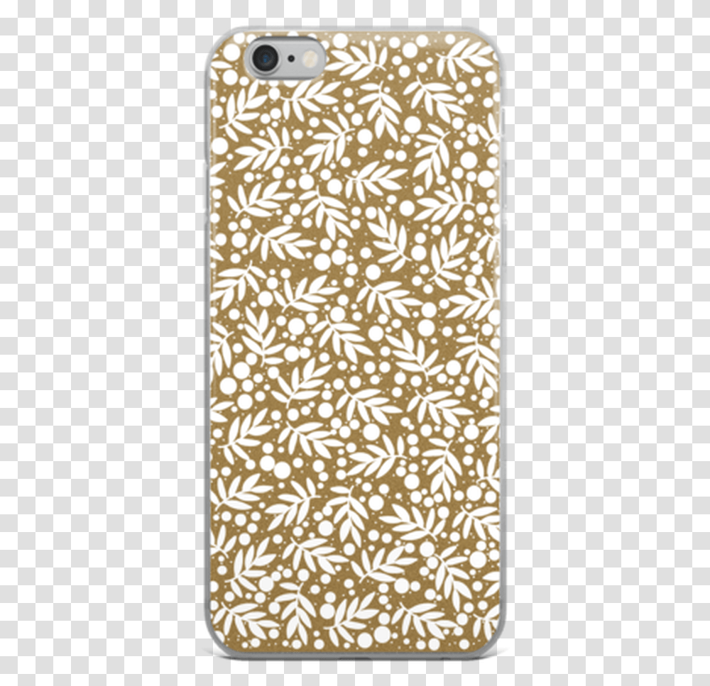Holiday Gold Leaf Pattern Iphone Case, Rug Transparent Png