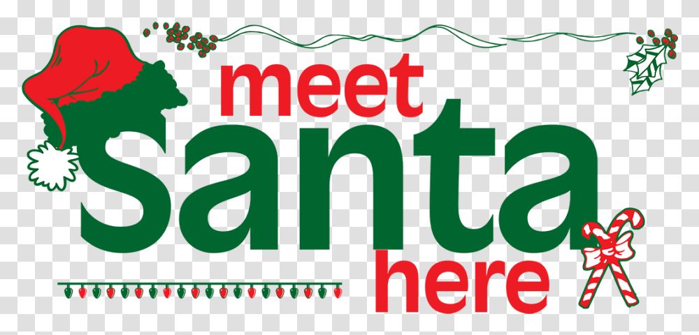 Holiday Graphic With Santa Hat And Candy Canes Saying, Word, Poster, Alphabet Transparent Png